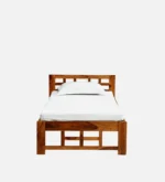 Aonlora Wooden Single Bed with Elegant Appearance and Strong Base in Natural Tone - Image 4