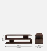 Aravali Premium Sheesham Wood Media Console In Earthy Brown Finish - Image 6