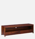 Ashford Sheesham Wood Media Console in Scratch Resistant Honey Oak Finish - Image 5
