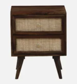 Ashton Sheesham Wood Bedside Table in Honey Oak Finish - Image 4