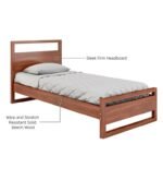 Ava Sheesham Wood Single Bed In Provincial Teak Finish with Trundle - Image 2