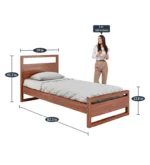 Ava Sheesham Wood Single Bed In Provincial Teak Finish with Trundle - Image 5