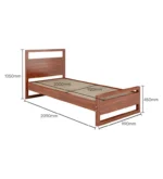 Ava Sheesham Wood Single Bed In Provincial Teak Finish with Trundle - Image 9