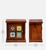 BakAura Minimal Solid Wood Side Table for Bedroom - Image 3