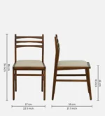 Balvona Solid Wood Dining Table in Earthy Natural Tone - Image 10