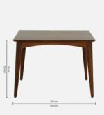Balvona Solid Wood Dining Table in Earthy Natural Tone - Image 11