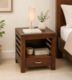 Benvique Elegant Wooden Bedroom Side Table