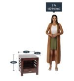 Benvique Elegant Wooden Bedroom Side Table - Image 5
