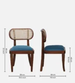 Book Sheesham Wood Dining Chair In Scratch Resistant Provincial Teak Finish - Image 3