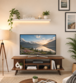 Brentwood Rubberwood TV Stand in Fade Resistant Natural Wenge Finish