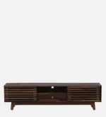 Brentwood Rubberwood TV Stand in Fade Resistant Natural Wenge Finish - Image 4