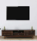 Brentwood Rubberwood TV Stand in Fade Resistant Natural Wenge Finish - Image 8