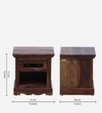 CapleEdge Wooden Bedside Table in Natural Finish - Image 2