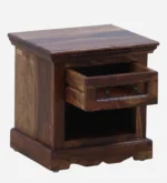 CapleEdge Wooden Bedside Table in Natural Finish - Image 4