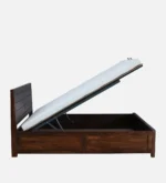 Casper Contemporary Wooden Storage Bed with Hydraulic Lift and Soft Cushion Headboard - Image 2