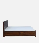 Casper Contemporary Wooden Storage Bed with Hydraulic Lift and Soft Cushion Headboard - Image 8