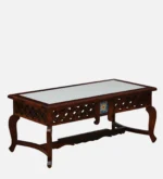 Cedar Wood Cabin Style Coffee Table in Chestnut Finish - Image 3