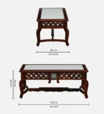 Cedar Wood Cabin Style Coffee Table in Chestnut Finish - Image 7