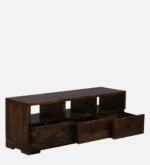 Cedarvale Acacia Solid Wood Media Unit in Stain Resistant Golden Teak Finish - Image 4