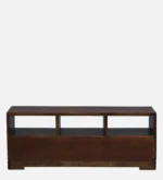 Cedarvale Acacia Solid Wood Media Unit in Stain Resistant Golden Teak Finish - Image 6