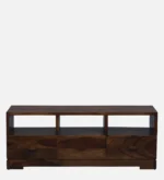 Cedarvale Acacia Solid Wood Media Unit in Stain Resistant Golden Teak Finish - Image 7