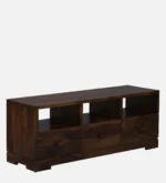 Cedarvale Acacia Solid Wood Media Unit in Stain Resistant Golden Teak Finish - Image 8