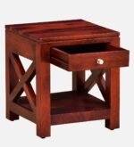 Cerno Solid Wood Bedside Table in Warm Birch Natural Finish - Image 2