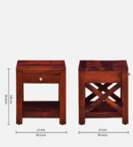 Cerno Solid Wood Bedside Table in Warm Birch Natural Finish - Image 7