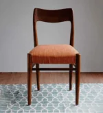 Sky Retro Dining Chair In Natural Teak Finish - Image 4