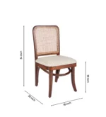 Kosmo Teak Wood Dining Chair In NaturalFinish - Image 3