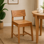 Zehan Acacia Wood Dining Chair in Natural Finish