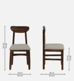 Anya Sheesham Wood Dining Chair In Scratch Resistant Provincial Teak Finish - Image 3