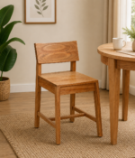 Zehan Acacia Wood Dining Chair in Natural Finish