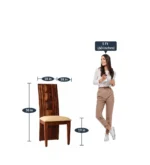 Room Sheesham Wood Dining Chairs in Honey Finish Set Of 2 - Image 3