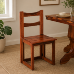 Nain Sheesham Wood Folding Dining Chair In Honey Oak Finish