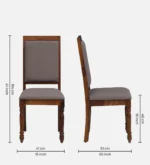 Nain Sheesham Wood Dining Chairs in Honey Oak Finish (Set Of 2) - Image 3
