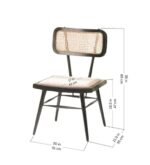 Siker Teak Dining Chair In Charcoal Black Colour - Image 4