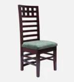 Street Teak Wood Dining Chair (Brown Green) - Image 4
