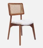 Ice Teak Wood Dining Chair In Teak Gold Finish - Image 4