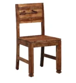 Nain Sheesham Wood Dining Chair In Rustic teak Finish (Set Of 2) - Image 4