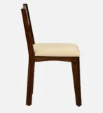 Nain Sheesham Wood Cushioned Dining Chair With Brass Inlay In Provincial Teak Finish - Image 4