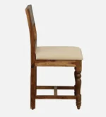 Nain Sheesham Wood Dining Chairs In Provincial Teak Finish (Set Of 2) With Cushioned Chairs - Image 7