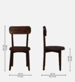 Nain Sheesham Wood Dining Chairs In Provincial Teak Finish - Image 3
