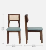 Nain Sheesham Wood Dining Chairs In Scratch Resistant Provincial Teak Finish - Image 3