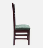 Street Teak Wood Dining Chair (Brown Green) - Image 7