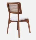 Ice Teak Wood Dining Chair In Teak Gold Finish - Image 5