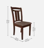 place Solid Wood Dining Chair In Mahogany Colour - Image 3