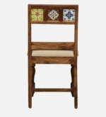 Nain Sheesham Wood Dining Chairs In Provincial Teak Finish (Set Of 2) With Cushioned Chairs - Image 4