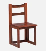 Nain Sheesham Wood Folding Dining Chair In Honey Oak Finish - Image 4