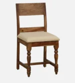 Nain Sheesham Wood Dining Chairs In Provincial Teak Finish (Set Of 2) With Cushioned Chairs - Image 6